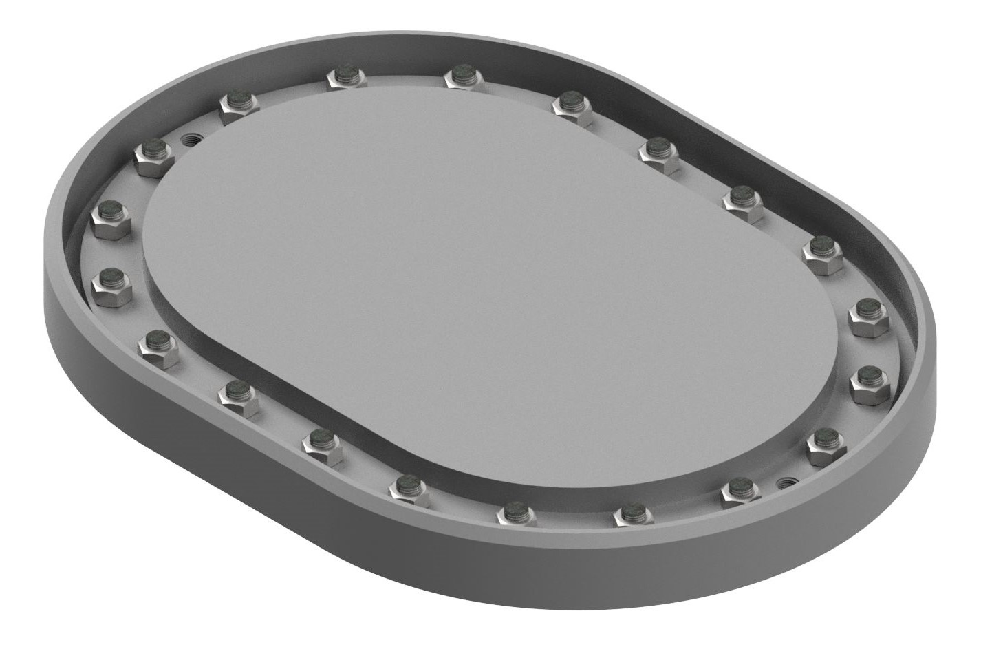 Manhole type C: Heavy-duty model with thick cover (flush)